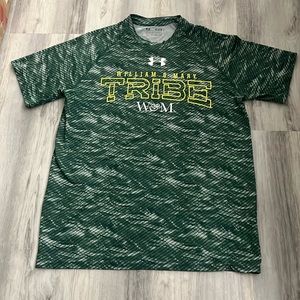 Under Armour Green Medium William & Mary Tribe Heat Gear Loose Tee Shirt